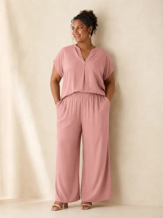 Ensemble top et pantalon large